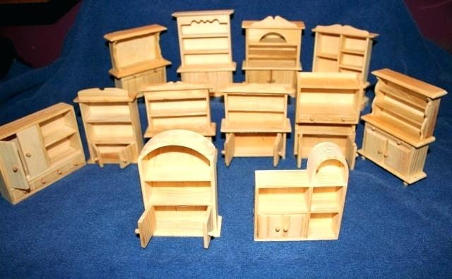 cheap unfinished dollhouse furniture