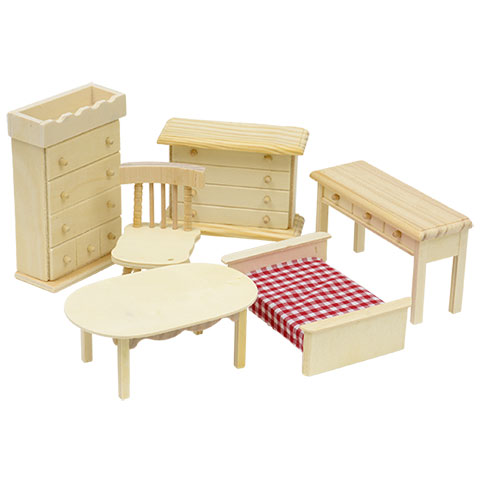 Furniture Unfinished Dollhouse Furniture Magnificent On Sets 6