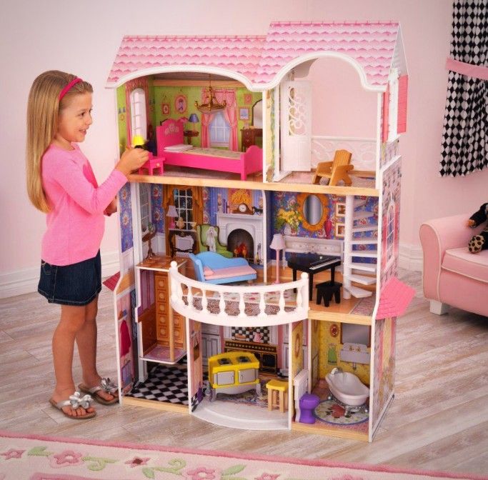 barbie size dollhouse furniture girl playhouse dream play wooden doll