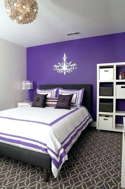 Bedroom Bedroom Purple And White Interesting On Colour Color