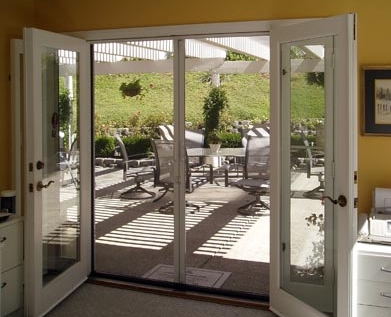 Home French Patio Doors With Screens Incredible On Home Pertaining