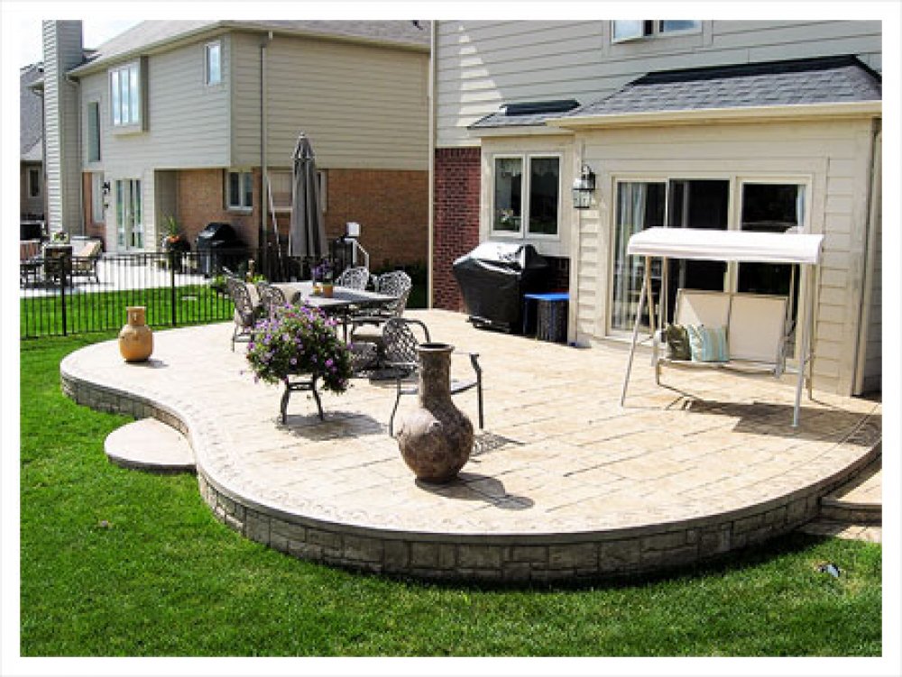 Home Backyard Raised Patio Ideas Innovative On Home Amazing Concrete Designs 22 Backyard Raised Patio Ideas