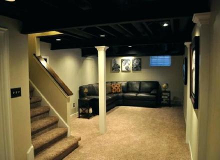 Living Room Basement Ceiling Ideas Black Interesting On Living Room With Old Painting Unfinished 26 Basement Ceiling Ideas Black