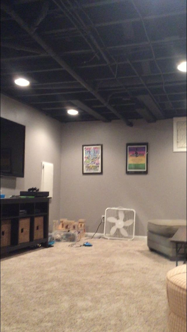 Living Room Basement Ceiling Ideas Black Simple On Living Room Intended Painting Painted Exposed 25 Basement Ceiling Ideas Black