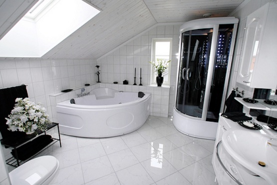 Bathroom Bathroom Modern White Magnificent On Intended For Tile Flooring Home Interiors 23 Bathroom Modern White