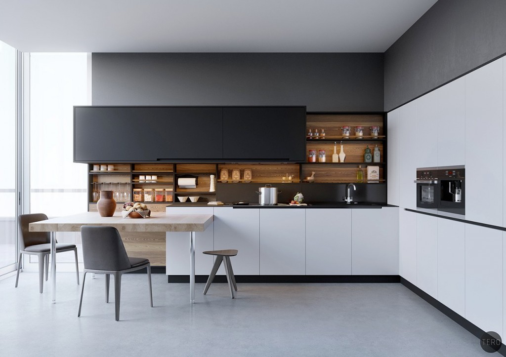 Kitchen Black And White Kitchen Ideas Wonderful On With Wood Kitchens Inspiration 6 Black And White Kitchen Ideas