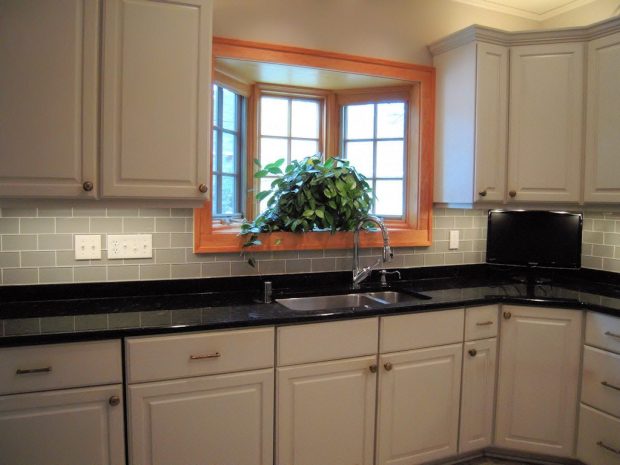  Black Kitchen Cabinets With White Tile Countertops Charming On Inside Backsplash Granite 7 Black Kitchen Cabinets With White Tile Countertops