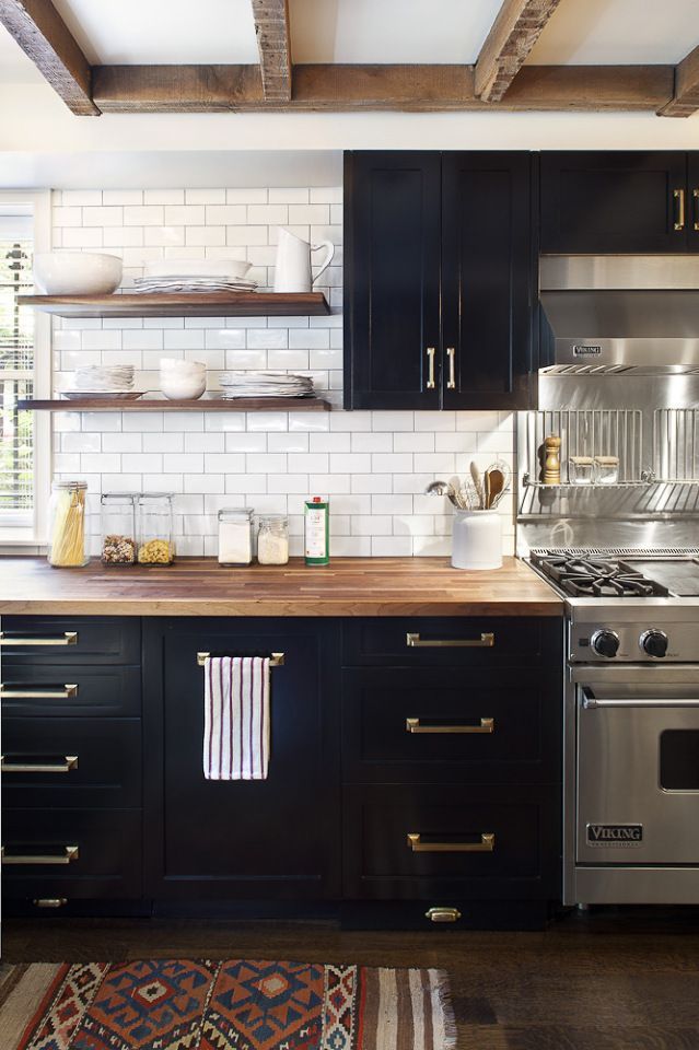  Black Kitchen Cabinets With White Tile Countertops Plain On One Color Fits Most 14 Black Kitchen Cabinets With White Tile Countertops