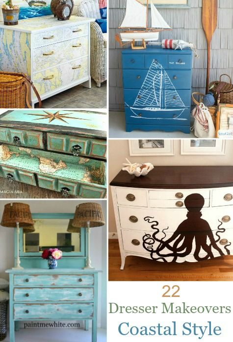 Furniture Coastal Beach Furniture Excellent On Intended For 22 Ideas To Makeover A Dresser Nautical Style 16 Coastal Beach Furniture