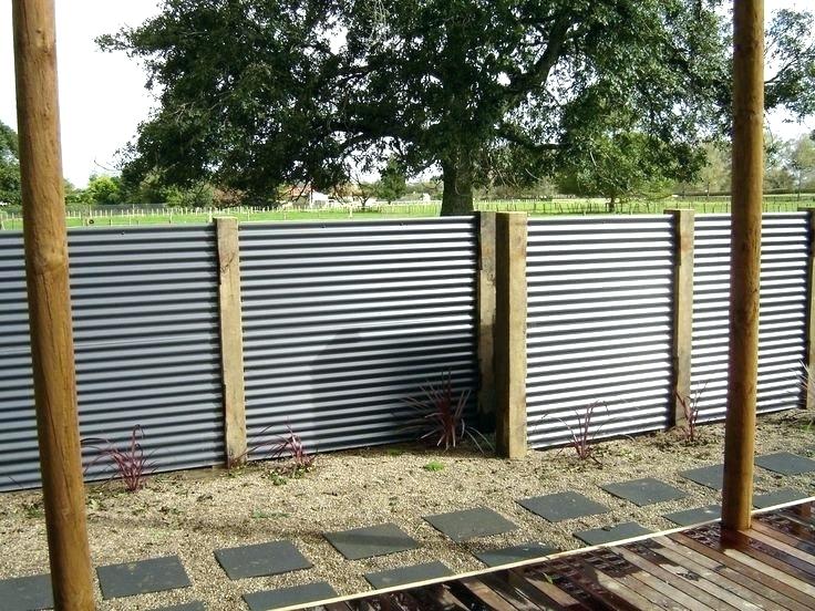 Home Corrugated Metal Fence Ideas Incredible On Home Intended For Fencing Panels Depot With Me 22 Corrugated Metal Fence Ideas