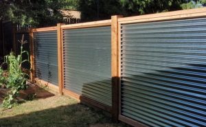 Corrugated Metal Fence Ideas