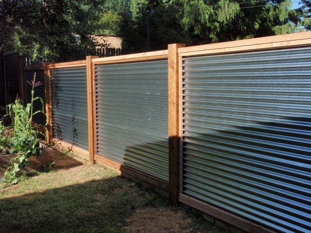 Home Corrugated Metal Fence Ideas Perfect On Home Intended Bozow Com Fences And 0 Corrugated Metal Fence Ideas