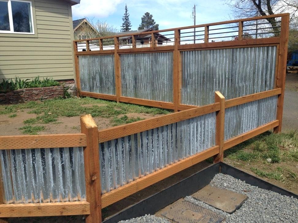 Home Corrugated Metal Fence Ideas Wonderful On Home Fencing Celluloidjunkie Me 21 Corrugated Metal Fence Ideas