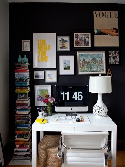 Office Home Office Dark Blue Gallery Wall Beautiful On In How To Create The Ultimate Pinterest 18 Home Office Dark Blue Gallery Wall