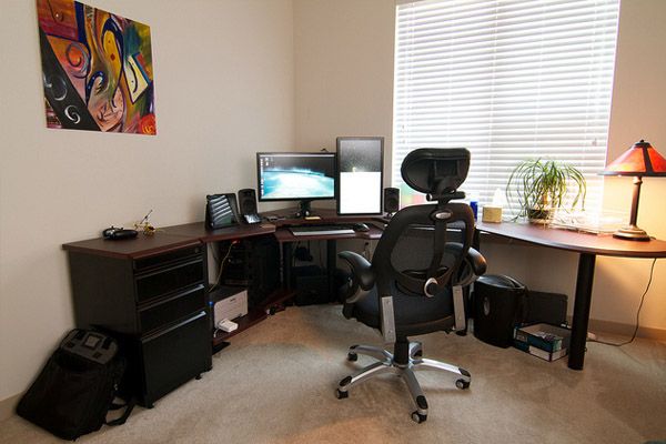 Home Home Office Setup Ideas Exquisite On With Inspirational Workspace 60 Awesome Setups Black Armchair 7 Home Office Setup Ideas