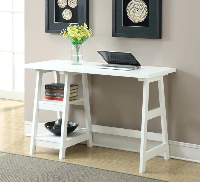  Home Office Small Desk Modern On For Simple White Trestle 5 Home Office Small Desk