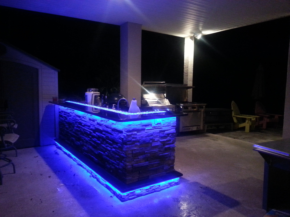 Kitchen Kitchen Led Lighting Exquisite On In Outdoor Kitchens With LED 36 Photos Premier 28 Kitchen Led Lighting