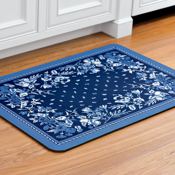  Kitchen Mats Magnificent On Floor Intended For Provence Cushioned Mat Williams Sonoma 18 Kitchen Mats