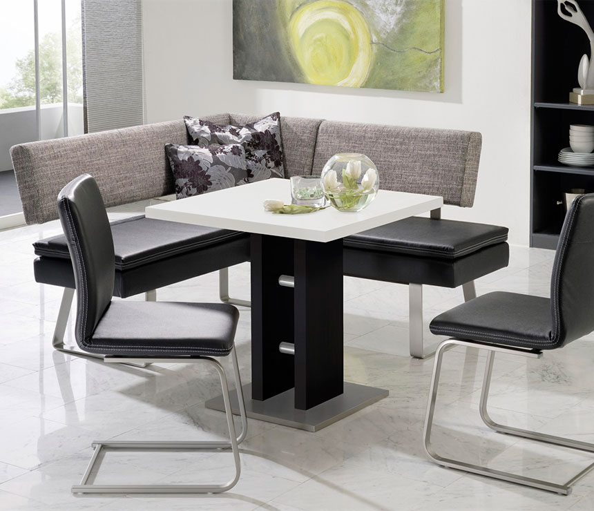 Kitchen Modern Kitchen Table With Bench Beautiful On Regarding Black And White Dining Grey Fabric For Small 21 Modern Kitchen Table With Bench