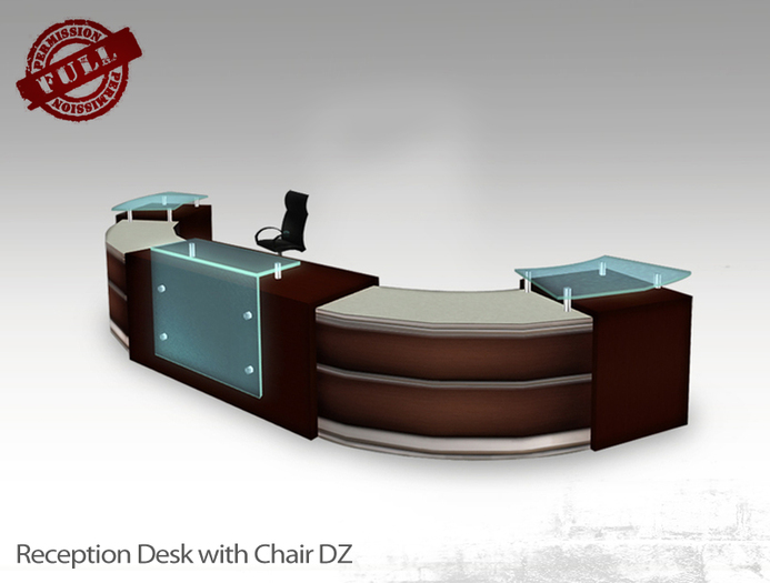 Office Office Receptionist Desk Plain On For Second Life Marketplace Furniture Lobby Reception DZ 15 Office Receptionist Desk