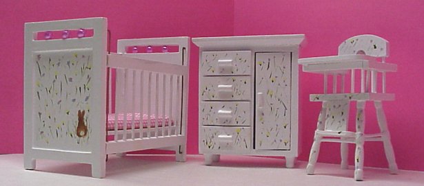Furniture Painted Baby Furniture Lovely On With Dollhouse Hand Nursery In 1 Scale Page 2 From 24 Painted Baby Furniture