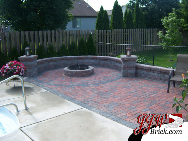 Home Patio Designs With Fire Pit Fine On Home In Brick Design Seating Wall Macomb MI 48044 23 Patio Designs With Fire Pit