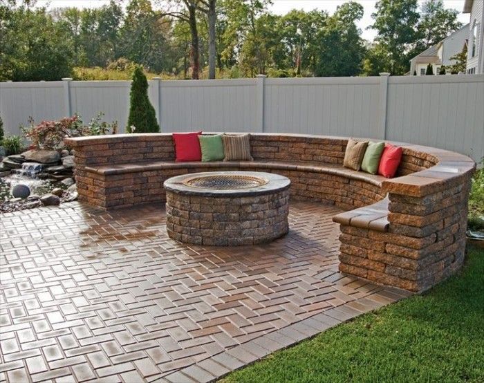 Home Patio Designs With Fire Pit Magnificent On Home Pertaining To 20 Cool Design Ideas Patios Bricks And Backyard 10 Patio Designs With Fire Pit