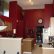 Red Kitchen Wall Colors Brilliant On Regarding Walls With Medium Brown Cabinets 16ft Vaulted 4