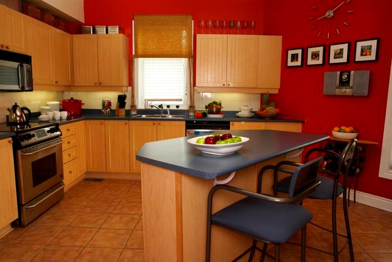 Kitchen Red Kitchen Wall Colors Stunning On Intended Walls Layout Ideas For Small Kitchens 0 Red Kitchen Wall Colors