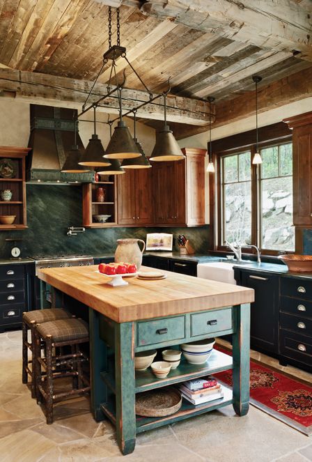 Kitchen Rustic Country Kitchens Astonishing On Kitchen Intended For 65 Most Fascinating Islands With Intriguing Layouts 21 Rustic Country Kitchens