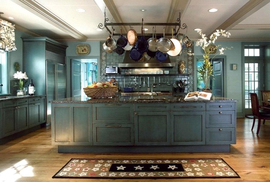 Kitchen Rustic Country Kitchens Fine On Kitchen And Splendid A Blue With Pot Rack Jpg 25 Rustic Country Kitchens