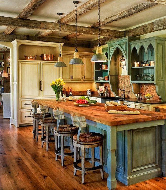  Rustic Country Kitchens Unique On Kitchen In Classic Stools Tables Floor To Ceiling 26 Rustic Country Kitchens