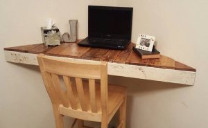 Stunning Natural Brown Wooden Diy Corner Desk