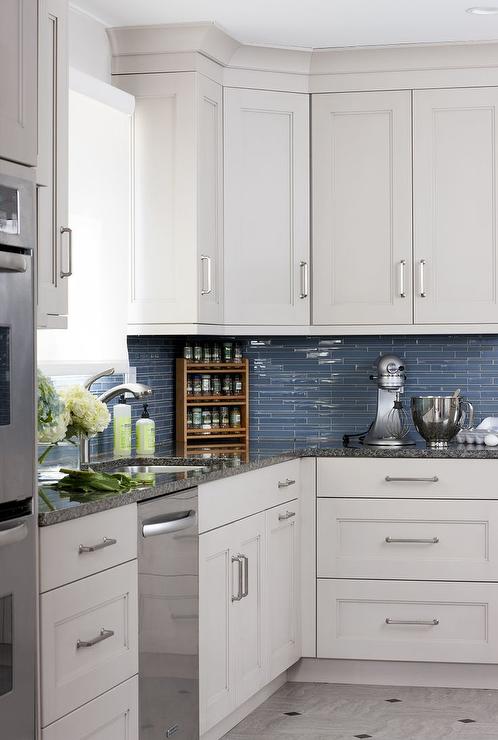  Tile Kitchen Countertops White Cabinets Simple On With Regard To Blue Glass Backsplash 17 Tile Kitchen Countertops White Cabinets
