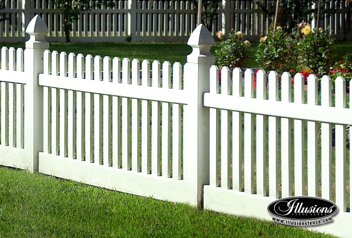 Home Vinyl Gothic Picket Fence Brilliant On Home Intended For French Post Caps Archives Illusions 8 Vinyl Gothic Picket Fence