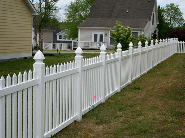 Home Vinyl Gothic Picket Fence Modern On Home Throughout Traditional BRYANT FENCE COMPANY 28 Vinyl Gothic Picket Fence