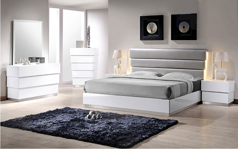 Bedroom White Modern Bedroom Sets Fine On With Milan Set Contemporary 7 White Modern Bedroom Sets