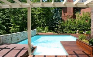 Wood Patio With Pool