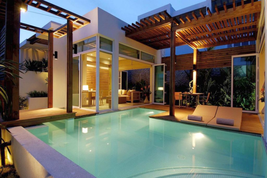 Floor Wood Patio With Pool Modern On Floor And Contemporary Best Backyard Swimming Designs 28 Wood Patio With Pool