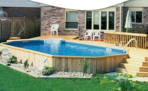 Above Ground Lap Pool With Deck
