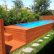 Above Ground Lap Pool With Deck Modest On Other Within Swimming Backyard Rectangular 4