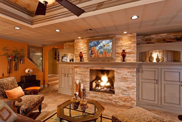 Home Basement Remodeling Ideas Unique On Home Intended Rustic With Fireplaces 26 Basement Remodeling Ideas