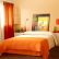  Bedroom Colors Orange Creative On Within Master Ideas And White Decor Craze 6 Bedroom Colors Orange