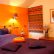 Bedroom Bedroom Colors Orange Fresh On Throughout Wall Color With Purple Bedding Set For Ethnic 23 Bedroom Colors Orange