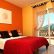Bedroom Colors Orange Plain On Within Color Schemes Accent Wall Decor Enchanting 3