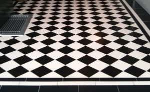 Black And White Diamond Tile Floor