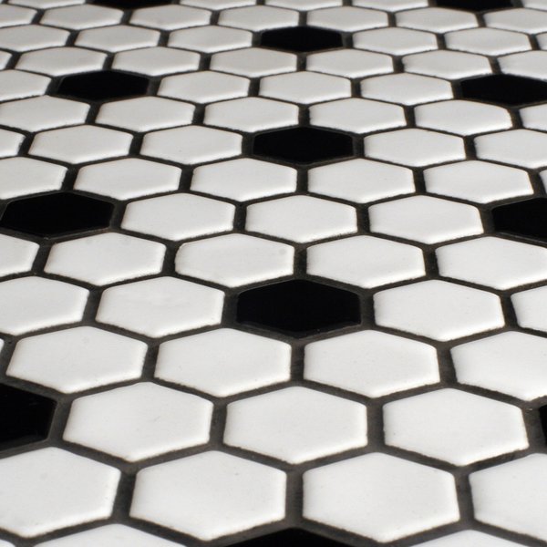 Floor Black And White Hexagon Tile Floor Fresh On Intended For Hexagonal You Ll Love Wayfair 0 Black And White Hexagon Tile Floor