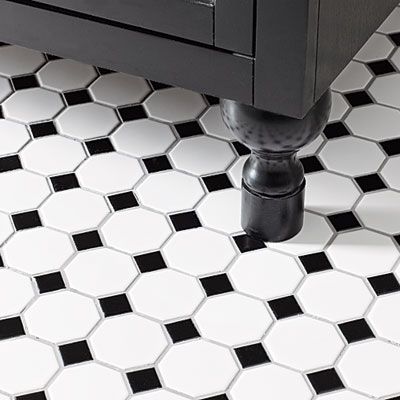 Floor Black And White Tile Floor Creative On With DIY Bath Renovation From Dated To Sophisticated Tiles 0 Black And White Tile Floor