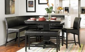 Black Kitchen Table With Bench