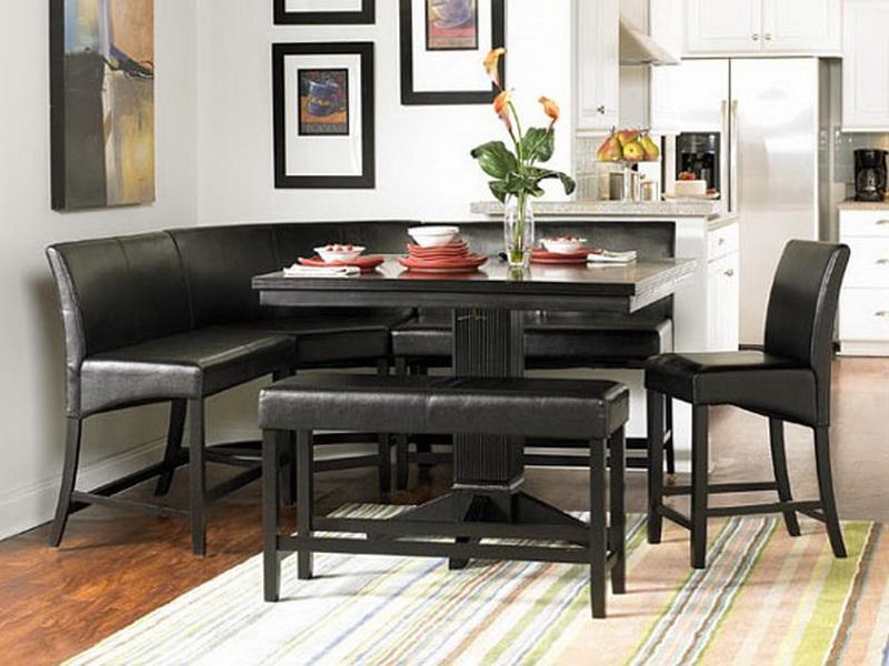 Kitchen Black Kitchen Table With Bench Innovative On Within Dining Room Stunning Dinette Sets Corner 0 Black Kitchen Table With Bench